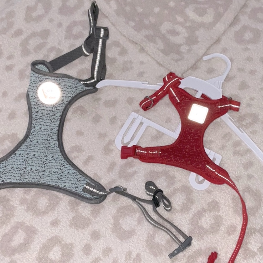 RED PUPPY XS harness.Teal M/L harness. adjustable straps.vibrant life brand